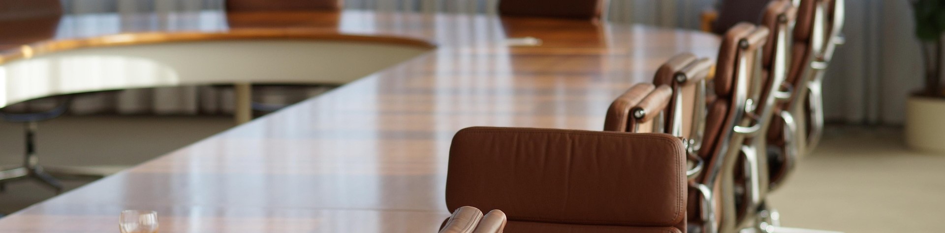 A conference table